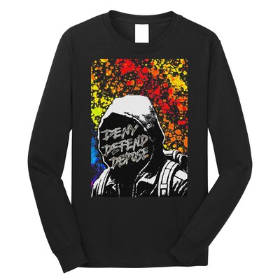 Delay Deny Defend Vintage Painting Long Sleeve Shirt