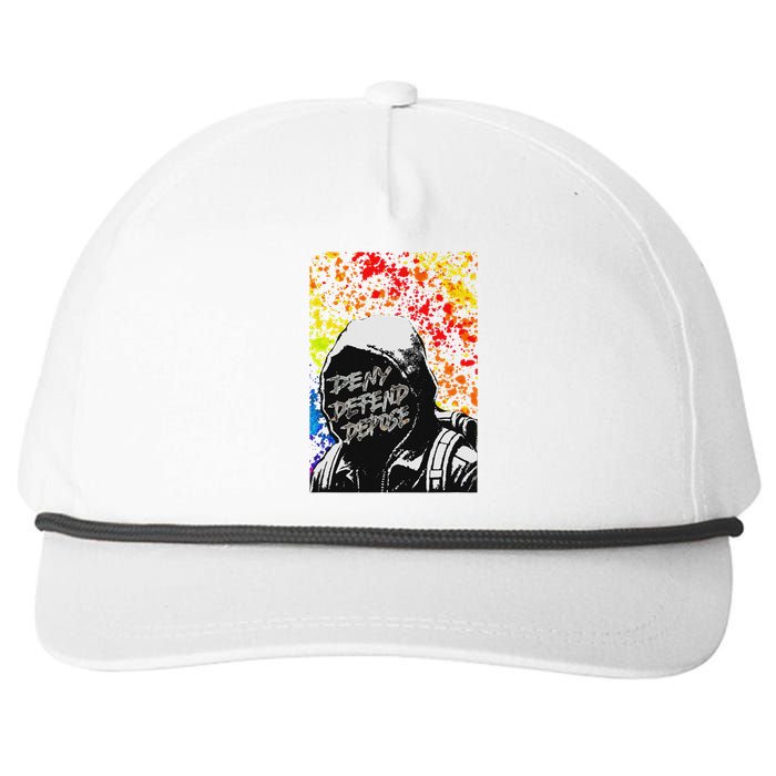 Delay Deny Defend Vintage Painting Snapback Five-Panel Rope Hat