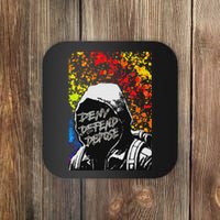 Delay Deny Defend Vintage Painting Coaster