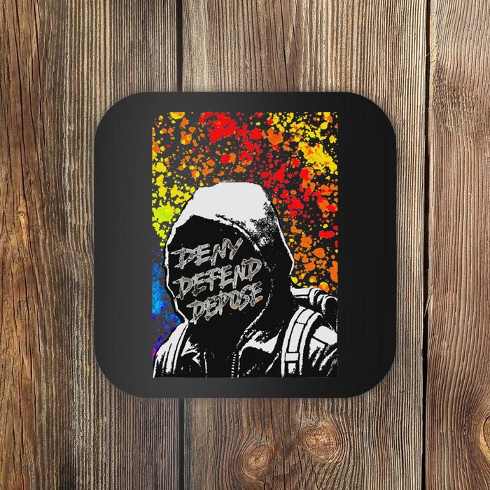 Delay Deny Defend Vintage Painting Coaster