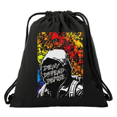 Delay Deny Defend Vintage Painting Drawstring Bag