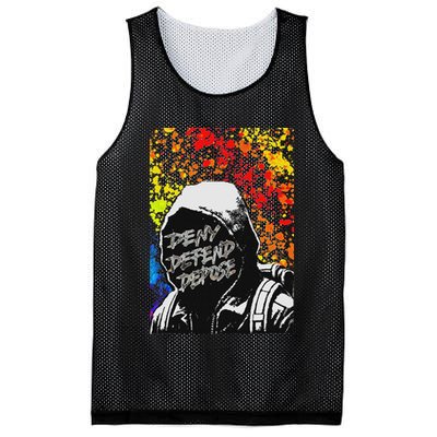 Delay Deny Defend Vintage Painting Mesh Reversible Basketball Jersey Tank
