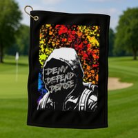 Delay Deny Defend Vintage Painting Golf Towel