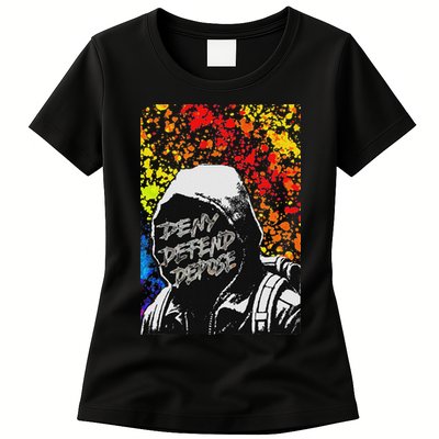 Delay Deny Defend Vintage Painting Womens T-Shirt