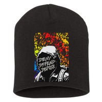 Delay Deny Defend Vintage Painting Short Acrylic Beanie