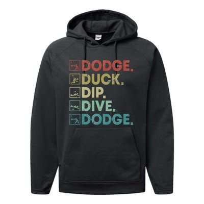 Dodge Duck Dip Dive Dodge Gaga Ball Kit Dodgeball Game Performance Fleece Hoodie