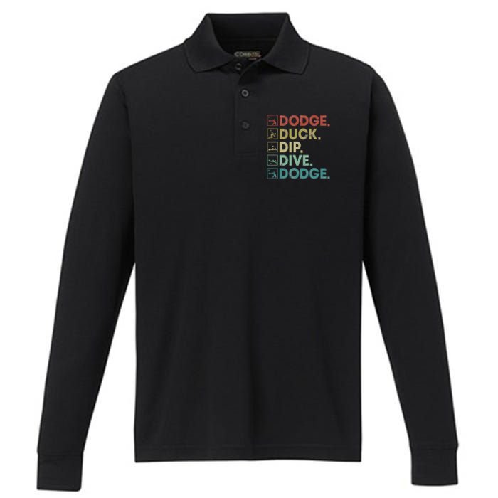 Dodge Duck Dip Dive Dodge Gaga Ball Kit Dodgeball Game Performance Long Sleeve Polo