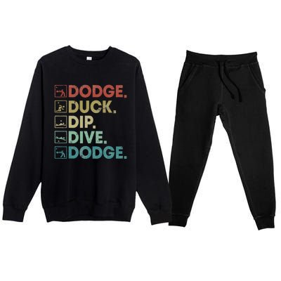 Dodge Duck Dip Dive Dodge Gaga Ball Kit Dodgeball Game Premium Crewneck Sweatsuit Set