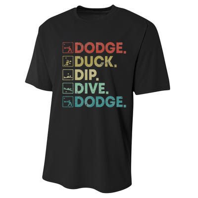 Dodge Duck Dip Dive Dodge Gaga Ball Kit Dodgeball Game Performance Sprint T-Shirt