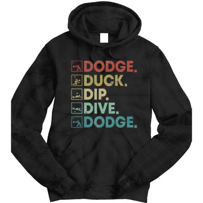 Dodge Duck Dip Dive Dodge Gaga Ball Kit Dodgeball Game Tie Dye Hoodie