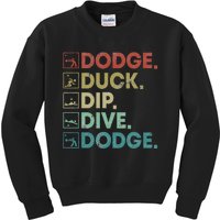 Dodge Duck Dip Dive Dodge Gaga Ball Kit Dodgeball Game Kids Sweatshirt