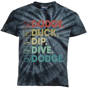 Dodge Duck Dip Dive Dodge Gaga Ball Kit Dodgeball Game Kids Tie-Dye T-Shirt