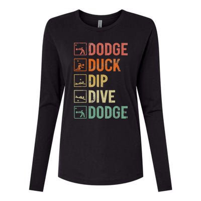 Dodge Duck Dip Dive Dodge Gaga Ball Kit Dodgeball Game Womens Cotton Relaxed Long Sleeve T-Shirt