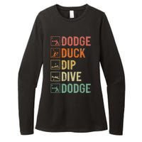 Dodge Duck Dip Dive Dodge Gaga Ball Kit Dodgeball Game Womens CVC Long Sleeve Shirt