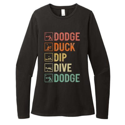 Dodge Duck Dip Dive Dodge Gaga Ball Kit Dodgeball Game Womens CVC Long Sleeve Shirt