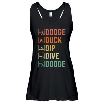 Dodge Duck Dip Dive Dodge Gaga Ball Kit Dodgeball Game Ladies Essential Flowy Tank