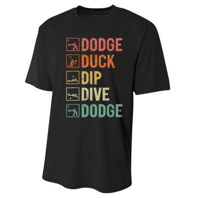 Dodge Duck Dip Dive Dodge Gaga Ball Kit Dodgeball Game Performance Sprint T-Shirt