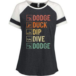 Dodge Duck Dip Dive Dodge Gaga Ball Kit Dodgeball Game Enza Ladies Jersey Colorblock Tee