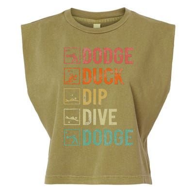 Dodge Duck Dip Dive Dodge Gaga Ball Kit Dodgeball Game Garment-Dyed Women's Muscle Tee