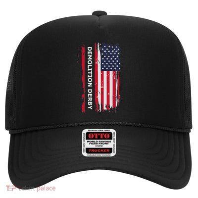 Demolition Derby Derby Car High Crown Mesh Back Trucker Hat