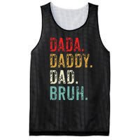 Dada Daddy Dad Bruh Retro Vintage Funny Fathers Day Mesh Reversible Basketball Jersey Tank