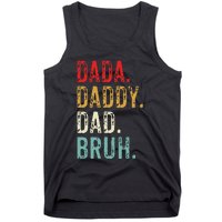 Dada Daddy Dad Bruh Retro Vintage Funny Fathers Day Tank Top