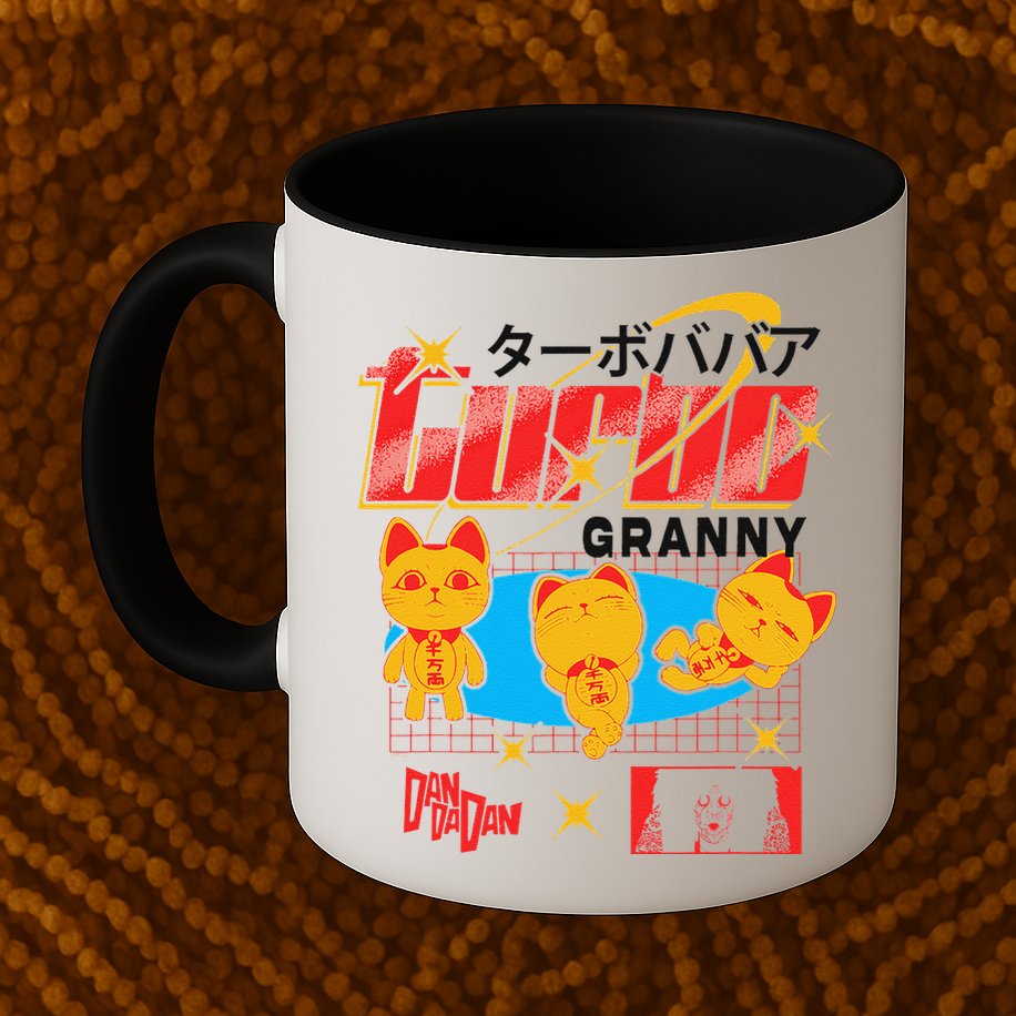 Dan Da Dan Turbo Granny Ghost Alien Anime Gift Mug