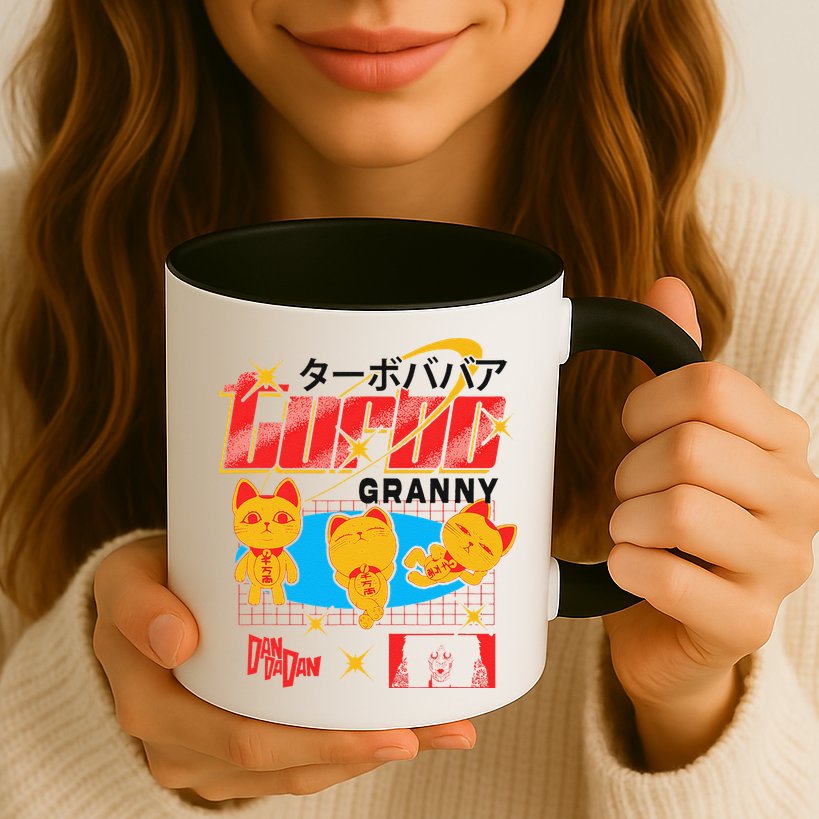 Dan Da Dan Turbo Granny Ghost Alien Anime Gift Mug