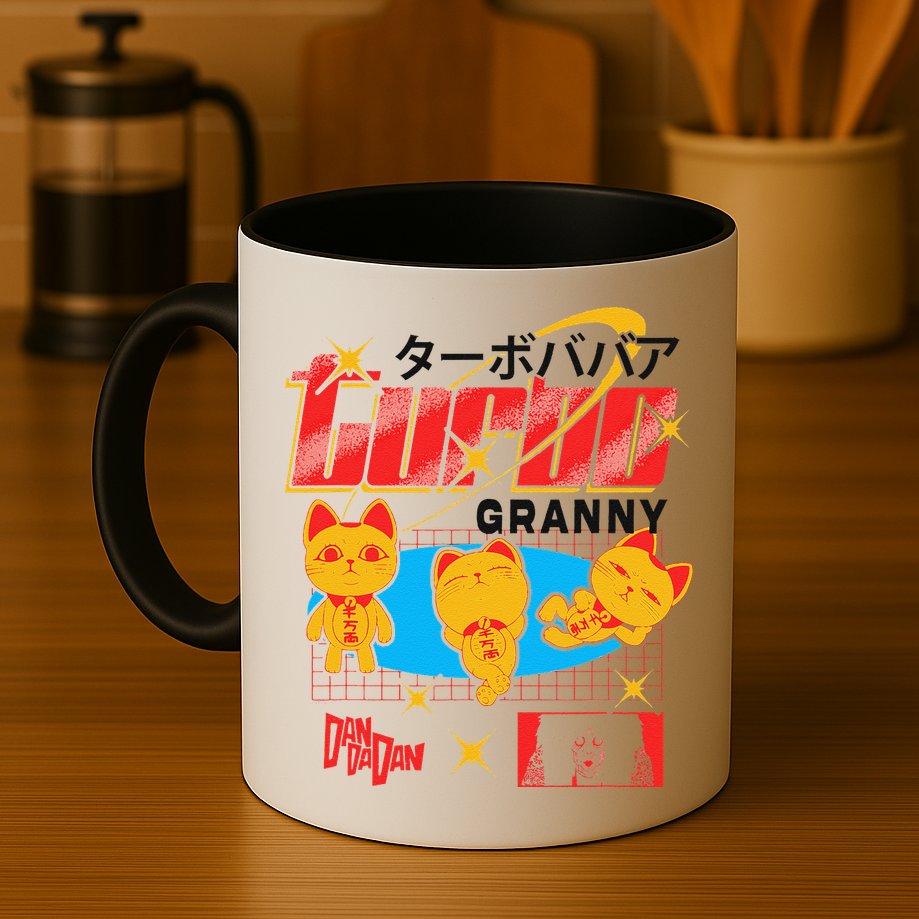 Dan Da Dan Turbo Granny Ghost Alien Anime Gift Mug