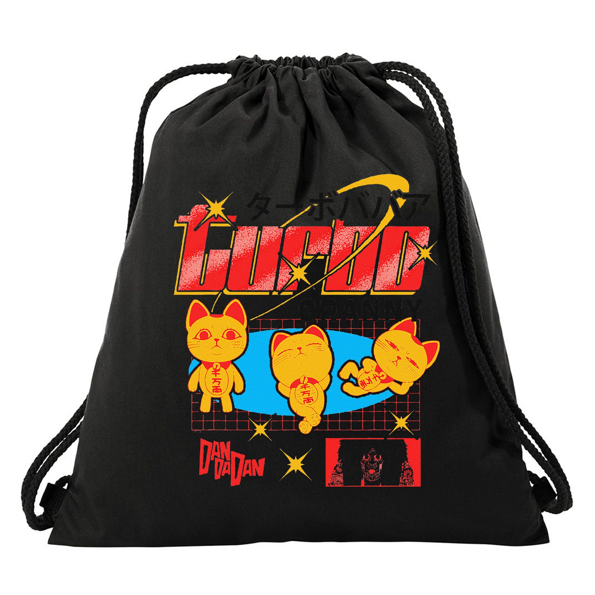 Dan Da Dan Turbo Granny Ghost Alien Anime Gift Drawstring Bag