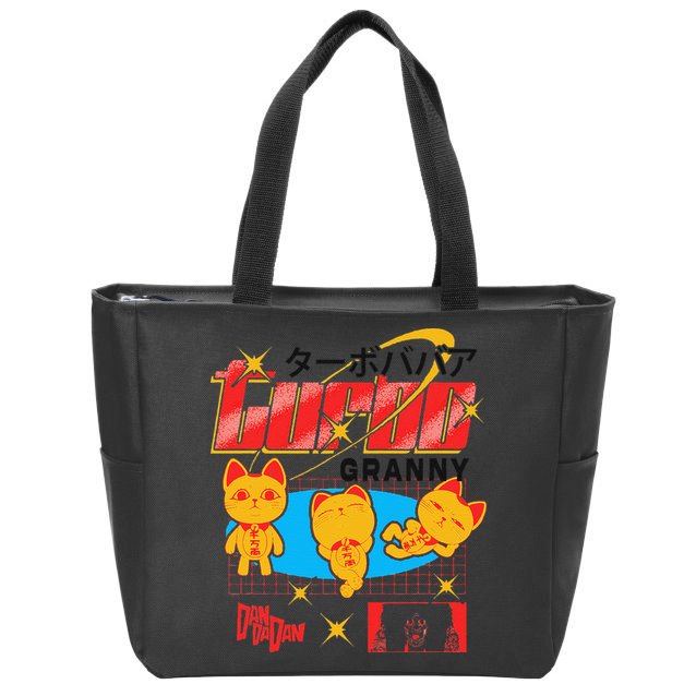 Dan Da Dan Turbo Granny Ghost Alien Anime Gift Zip Tote Bag