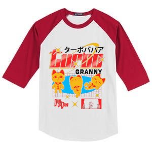 Dan Da Dan Turbo Granny Ghost Alien Anime Gift Kids Colorblock Raglan Jersey