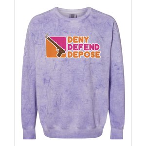 Dunkin Donuts Deny Defend Depose Colorblast Crewneck Sweatshirt