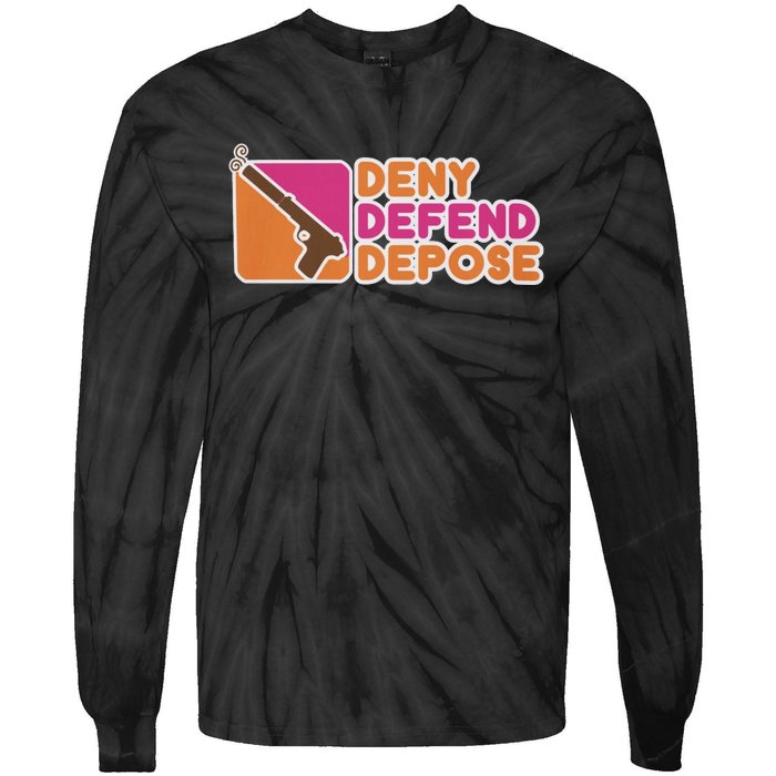 Dunkin Donuts Deny Defend Depose Tie-Dye Long Sleeve Shirt