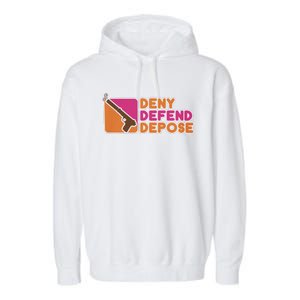 Dunkin Donuts Deny Defend Depose Garment-Dyed Fleece Hoodie