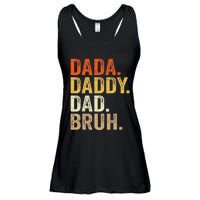 Dada Daddy Dad Bruh Humor Adult Fathers Day Vintage Father Ladies Essential Flowy Tank