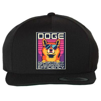 D.O.G.E Doge Department Of Government Efficiency Wool Snapback Cap