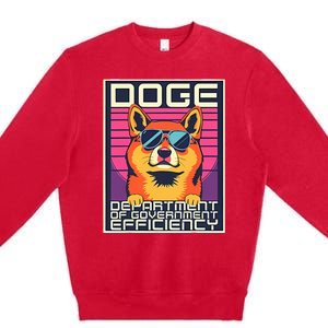 D.O.G.E Doge Department Of Government Efficiency Premium Crewneck Sweatshirt