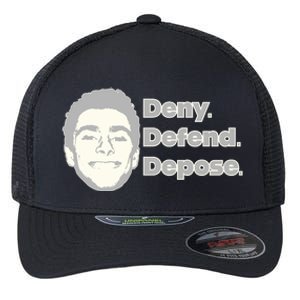 Deny Defend Depose — Free Luigi Mangione Flexfit Unipanel Trucker Cap