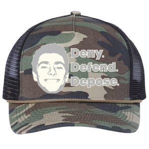 Deny Defend Depose — Free Luigi Mangione Retro Rope Trucker Hat Cap