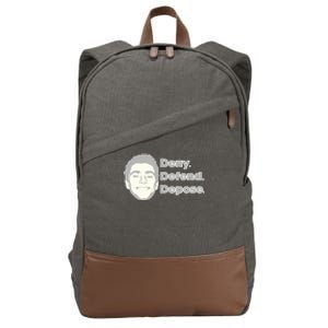 Deny Defend Depose — Free Luigi Mangione Cotton Canvas Backpack