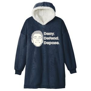 Deny Defend Depose — Free Luigi Mangione Hooded Wearable Blanket