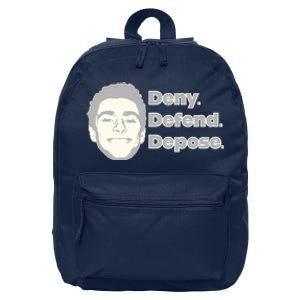 Deny Defend Depose — Free Luigi Mangione 16 in Basic Backpack