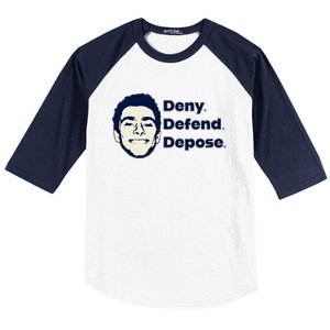 Deny Defend Depose — Free Luigi Mangione Baseball Sleeve Shirt