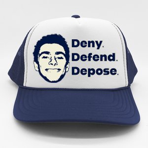 Deny Defend Depose — Free Luigi Mangione Trucker Hat