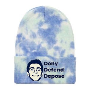 Deny Defend Depose — Free Luigi Mangione Tie Dye 12in Knit Beanie