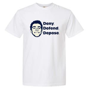 Deny Defend Depose — Free Luigi Mangione Garment-Dyed Heavyweight T-Shirt