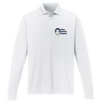 Deny Defend Depose — Free Luigi Mangione Performance Long Sleeve Polo