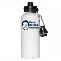 Deny Defend Depose — Free Luigi Mangione Aluminum Water Bottle