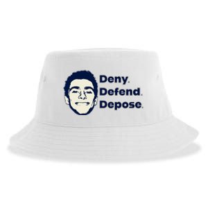 Deny Defend Depose — Free Luigi Mangione Sustainable Bucket Hat